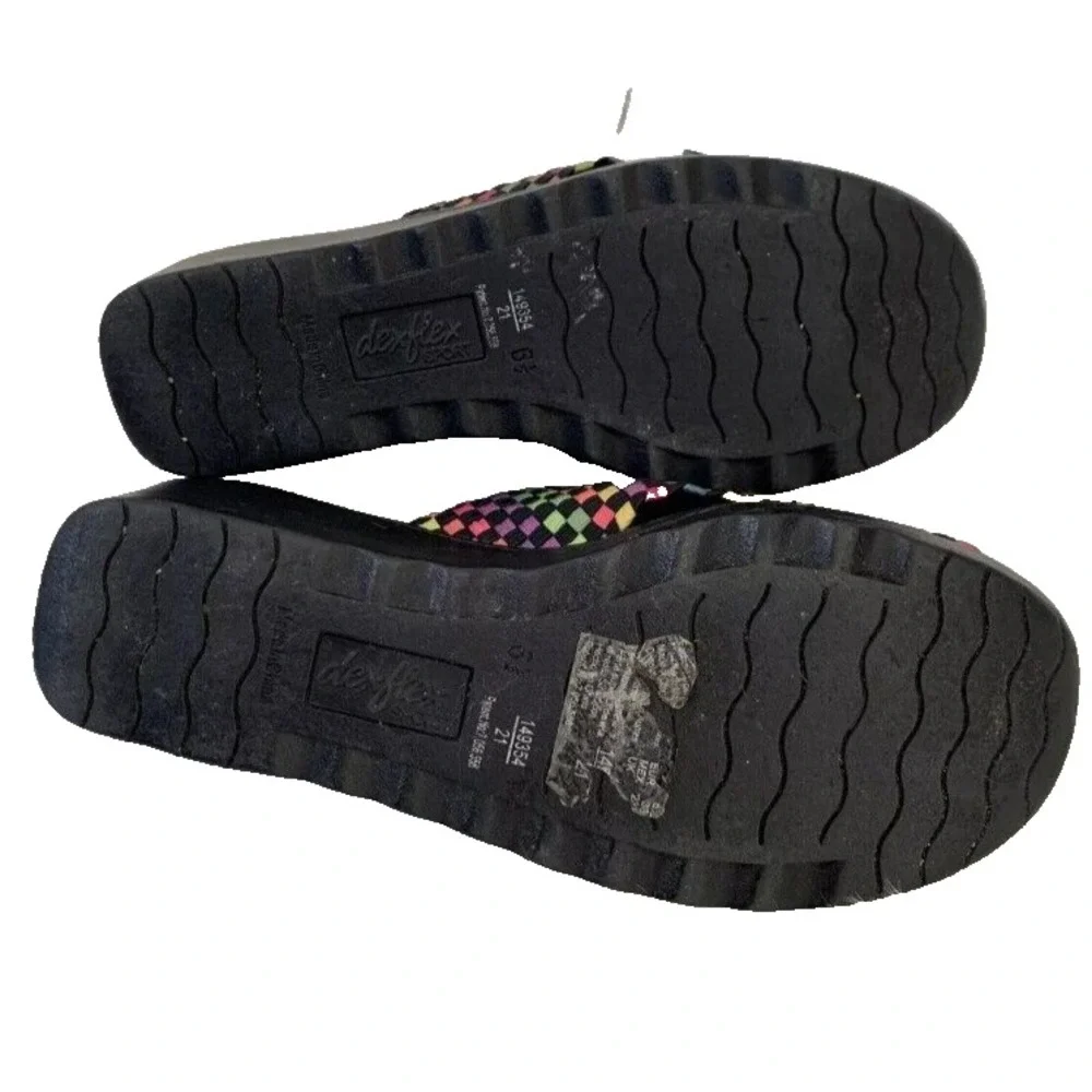 Dexflex Sport Woven Platform‎ Women'sY2K multicolor Shoe size 7.5